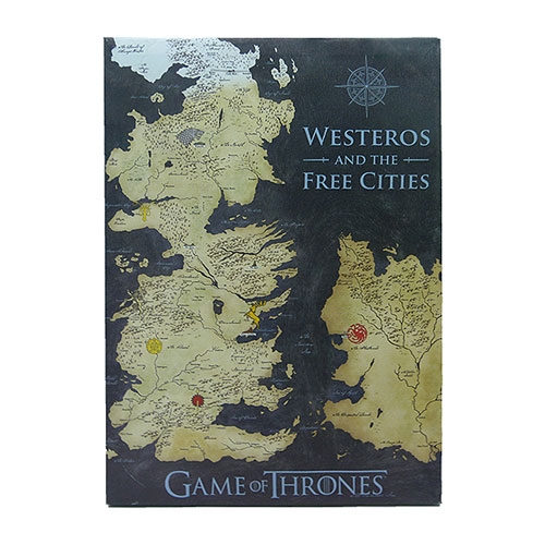 Game of Thrones Coloured Map Canvas Banner
